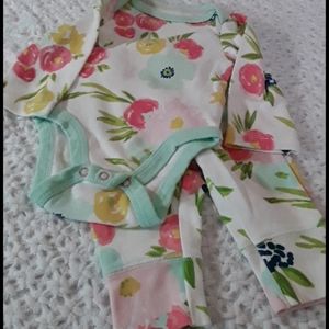 Flowered two piece outfit